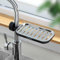 MHTECH faucet rack, stainless steel kitchen storage rack, bathroom rack, soap rack (black-Short)
