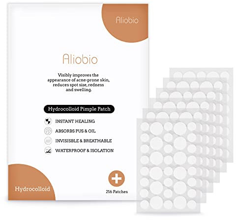 Spot Pimple Patches Aliobio Invisible Blemish Spot Cover Facial Sticker Hydrocolloid Patch Acne Stickers Spot Stickers with Two Sizes orange, 216 Count