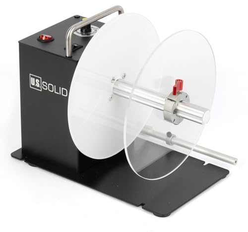 U.S. Solid Automatischer Etikettenaufwickler, Etikettenbreite 120 mm | Kernhalterung 1 / 1,5 / 3, Beidseitige Umwicklung, für Etikettenrollen, Büro/Lager