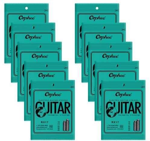 POGOLAB Guitar Strings Electric Guitar Strings 6 String Set - Thin, 10-46, 10 Pack