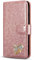MHtech Case For Samsung Galaxy A12 5G Phone Case Shiny Leather Bling Glitter Book Flip Stand Card Wallet Protective Cover For Samsung A12 Phone (Rose Gold)
