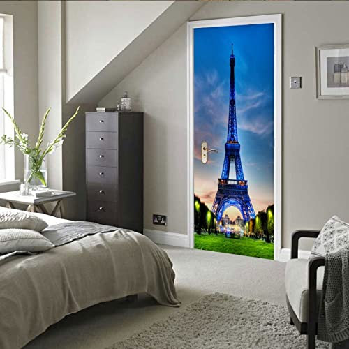 stickers paroi de douche 90x200cm(35.43 inches * 78.74 inches) Sticker Porte Affiche Autocollante Effet 3D,Poster Trompe l'œil pour Porte Autocollants Enfants Adulte Chambre Salon Porte Poster