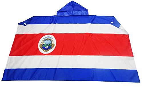 AZ FLAG Umhang Costa Rica 150x90 cm Kostaricanische Leichtes Polyester | Für innen Fanumhang genähte Kanten und leichte Ausführung