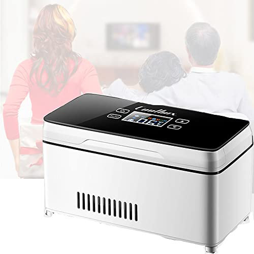 Samnuerly Mini refrigerador portátil Cool Box Pantalla LED, Enfriador de insulina portátil Medicamento Nevera Insulina eléctrica 0-18 ℃ Enfriador de insulina portátil, 3Battery