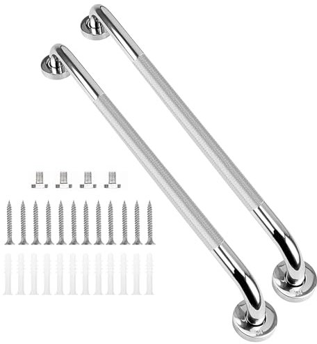 supregear Haltegriffe für Badewannen und Duschen (2er-Pack), Rutschfeste Badezimmer-Griffe, Duschgriff aus Edelstahl 304, Toiletten-Handicap-Senioren-Hilfsgriff für mehr Sicherheit im Bad, 80 cm