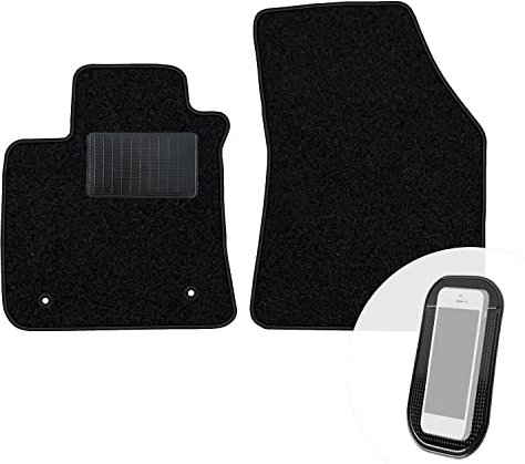 moto-MOLTICO Vorne Fußmatten Auto Velours Autoteppiche Schwarz Automatten Set 2-teilig passend für Renault Megane IV ab 2016