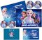 IRONIUM 12x Esköni-gin Einladungskarten Kindergeburtstag Mädchen mit Umschlag Deutsch, Fro-ze Kindergeburtstags Party Einladungen, Cartoon Geburtstag Einladungskarten Set für Themed Party (A6)