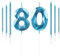Boys Blue 80th Birthday Candles Set, Number 80 Candle + Blue Long Candles, Birthday Candles for Cake, Birthday Candle, Cake Candles Cake Topper Decorations for Men Birthday Party Wedding Anniversary