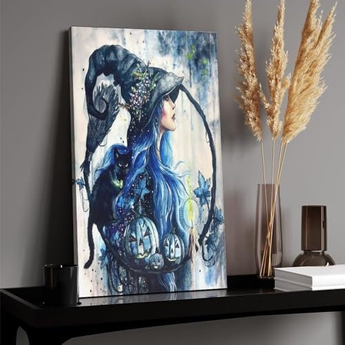 Puzzle 1000 Stück,Hexen- Und Kürbislichter,Holz Für Erwachsene Kinder Spiele Lernspielzeug(75x50cm)-34