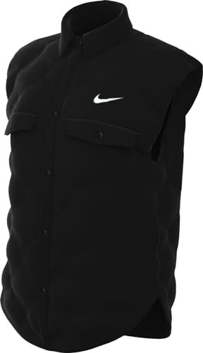 Nike Women's W NSW Essntl Vest Ho Jacket, Black/White, L