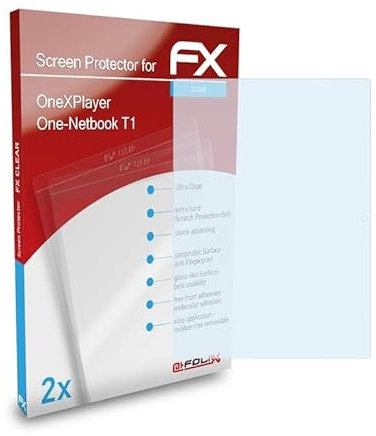 atFoliX Lámina Protectora de Pantalla compatible con OneXPlayer One-Netbook T1 Película Protectora, ultra transparente FX Protector Película (2X)