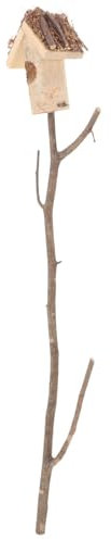 INOOMP Garden Stake Bird Nest House Robin Finch Canary Nest Box Outdoor Decorative Bird House Stake