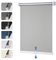 Verdunklungsrollo Schnurlos ohne Bohren Springrollos Hellgrau B85 x H150 cm (Stoffbreite 80cm) Thermorollo Klemmfix Fensterrollo Klemmrollo Blickdicht Rollos Verdunkelung für Fenster ohne Bohren