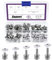 Swpeet 60pcs set 304 en acier inoxydable M6 x 10/12 / 16/18 / 20mm crosshead Motorcycle batterie terminal boulons et écrous avec kit de combinaison d'écrous carrés, ATV batterie boulons moto