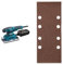 Makita Werkzeug GmbH BO3711J Schwingschleifer 190 W im Makpac, Schwarz, Blau & kwb Schleifpapier Professional - 30 Stück, 93x230 mm, gelocht Typ-B
