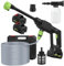 pofluany Cordless Pressure Washer, Portable Pressure Washer 500PSI, 1GPM with 21V 1.5Ah Rechargeable Battery, 6-in-1 Nozzle Electric Power Washer, Handheld High-Pressure for Car, Floor, Fence Green