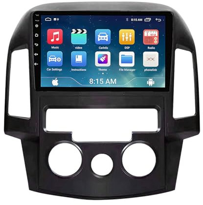 TYIIIIII 9 inch Double Din Car Stereo, Android 13 Touch Screen Bluetooth Car Radio for Hyundai I30 2006-2011,with Carplay AHD Backup Camera GPS Navigation Steering Wheel Controls(B,S10-4 8G+128G)