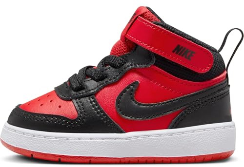 Nike Jungen Unisex Kinder Court Borough MID 2 TD Sportschuhe, University Red/Black-White, 21 EU