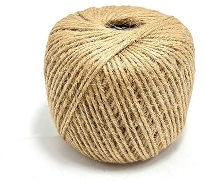 eMKay® Natural Garden Jute Twine 3 Ply - PACK OF 1 80m Balls of Garden Twine Garden String for Arts Crafts Gardening Wedding Décor Packing Christmas & Around the Home TOTAL - 80 METRE/262 FEET APPROX