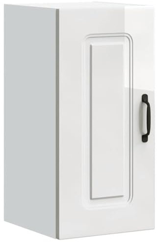 vidaXL Kalmar Wall Cabinet - High Gloss White, Kitchen Storage, Engineered Wood, Versatile Use, 30x31x60 cm