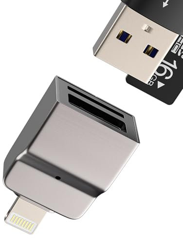 Adaptateur Lightning USB OTG 3.0(2 en 1)Lecteur Carte Micro SD Pour Apple iphone 14 13 Pro Pour ipad Prise TF Card Reader Transfert Fichiers Appareil Photo Mémoire Compact Flash Externe Souris Clavier