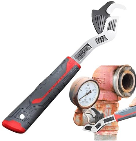Pince de préhension, clé à vis pour tuyaux, clé à tubes haute résistance, clé de plomberie robuste et réglable, adaptée à de nombreuses occasions, clé avec poignée antidérapante