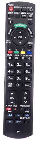 XINFUTE Telecomando RM-659 compatibile con Panasonic N2QAYB000659 TV Blu-ray BD 3D