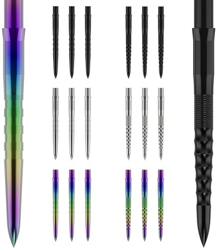 Mission Caliburn EVO Dartspitzen, Ripple, mehrere Farben (Schwarz, 38 mm)