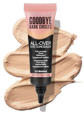 Anglicolor Flüssiger Concealer, Concealer Augenringe, Color Corrector, langanhaltend, hydratisierend für alle Hauttypen geeignet (03#Medium, 12g)