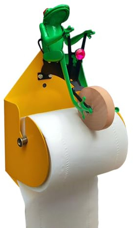 Toilettenpapierhalter - Frog auf dem Fahrrad Toilettenpapierhalter - Klopapierhalter