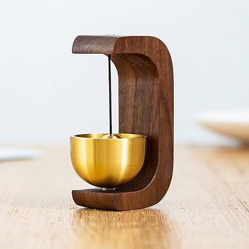 Agwuoetr Bell for Door Opening - Door Bell Chime for Entry, Tape Doorbell, Compact Wood Style Cute Reminder Easy Install