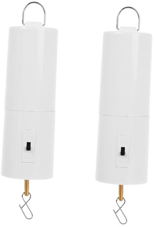 BESTonZON Hängender Batteriebetriebener Drehmotor Für Windspiele 2 Stück Weißer Zylindermotor Leiser Gartendekorationsmotor Für Windfänger Und Sonnendekoration