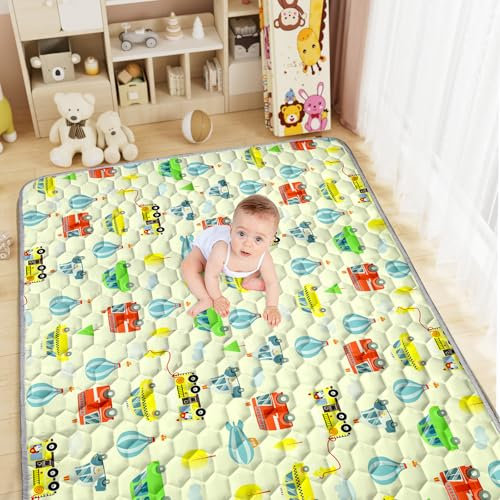 Aolso Baby Spielmatte, 150*200 Baby Krabbelmatte, Baby Faltbare Spielmatte, Krabbeldecke für Baby, Kleinkind Aktivität Spielmatte, Rutschfest auf beiden Seiten für drinnen draußen(EngineeringFahrzeug)