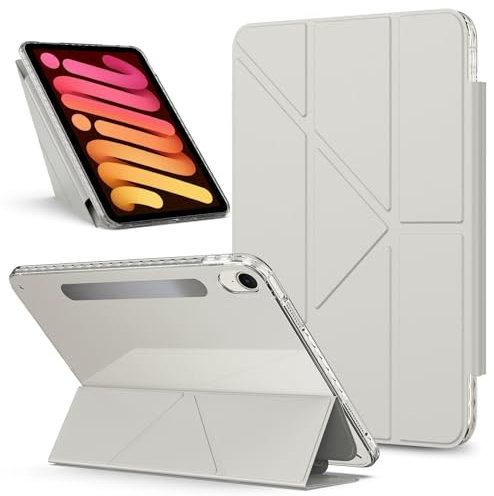 Custodia protettiva per tablet PC Compatible With iPad Mini 7 A17 Pro 2024/ Mini 6 2021 8.3 Inch 7th/6th Gen Case Case Detachable Magnetic Cover Slim Protective Case, Transparent Back Shell Stand Shoc