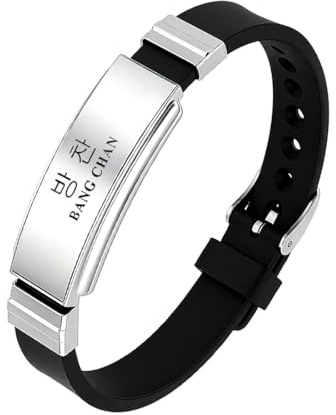 GHPKOTW Stray Kids Armband, Kpop Bracelet,Stray Kids Merch, Adjustable Wristband, Schwarzes Armband, Bracelet für Fan Geburtstag Kreatives, Kpop Merch Geschenke für STAY (Bang Chan)