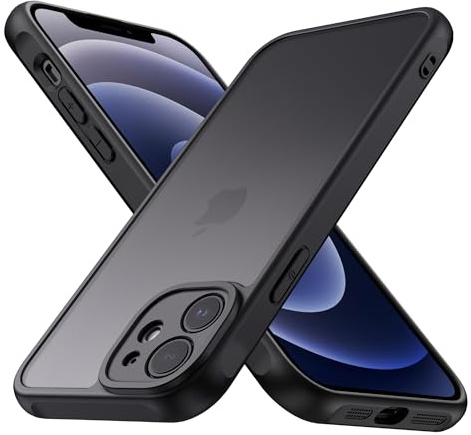 Oumida Matte Case for iPhone 12 Mini Case 5.4-Inch, Shockproof Drop Protection Anti-Fingerprint, Frosted Translucent Back Phone Cover for iPhone 12 Mini Black