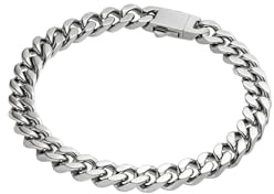 Purelei Heavy Curb Armband Herren – Wasserfestes Männer Armband aus langlebigem Edelstahl (14K vergoldet) – 21cm Länge – Mit sicherem Verschluss – Männerschmuck