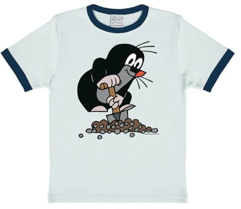 Logoshirt® TV I Der kleine Maulwurf I Hügel I T-Shirt Print I Kinder I Mädchen & Jungen I kurzärmlig I hellblau I Lizenziertes Originaldesign I Größe 122/128