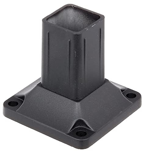 Alberts 509682 Pfostenträger für Zaunpfosten | Aluminium, matt schwarz kunststoffbeschichtet