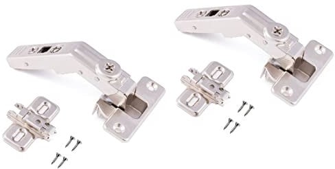 Blum Inc. 79T8500 Clip Top Full Overlay Screw-On Bi-Fold Cabinet Door Hinges with 60-Degree Opening Angle and Self Close Function, Nickel Plated
