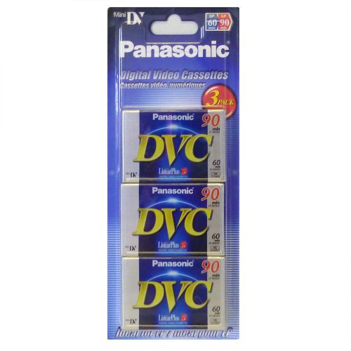 Panasonic DV-M60FE3B Mini DVC Camcorder-Klebeband, 60 Minuten, 3 Stück