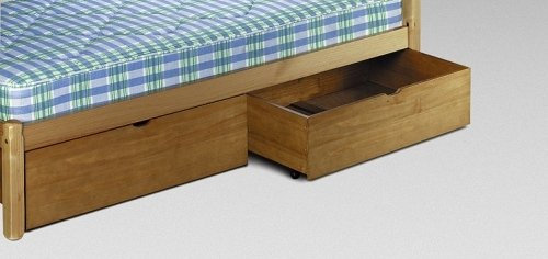 SaveOnGoodsUK Pair of underbed drawers,pine wood wooden storage draws for bed frame on wheels