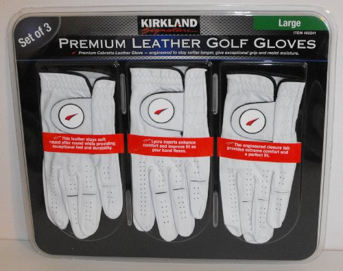 Kirkland Premium Cabretta-Leder Golf Handschuhe. Erwachsene Größe große