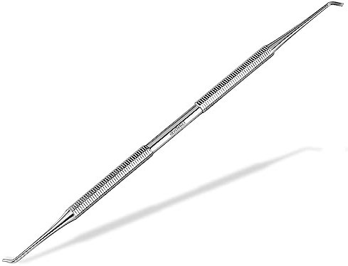 Eckenheber Fußpflegeinstrument Doppelsonde mit kurzen feinen Enden, rostfreies Edelstahl, Profi-Doppelinstrument