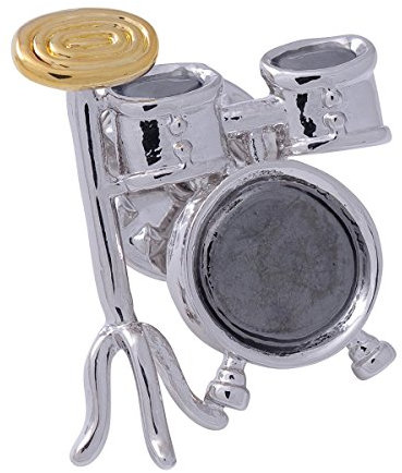 Anstecker Schlagzeug (versilbert und vergoldet)