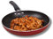 Vinod Zest Inducto Non-Stick Frying Pan 26cm | Red Aluminium Skillet with 3 Layer Swiss Coating | Induction Base | Metal Spoon Safe | Ideal Egg Pan for Omelettes, Sausages, Veggies | 3mm Thick Body