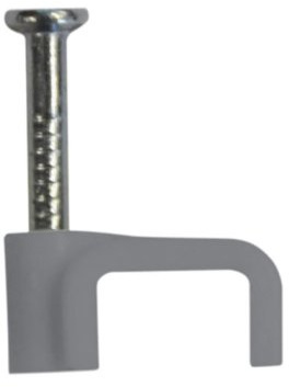 Electrovision 8mm Flat Cable Clips (Pack of 100) Grey