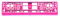 UTAL INTENSE Kennzeichenhalter 74/483/EWG chrom pink