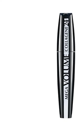 L'Oréal Paris Mascara Mega Volume Collagen 24H Individual Lash Black | With Collagen Biospheres, Breathtaking Individual Lash Volume, No Clumping, No Smudging, Booster Formula