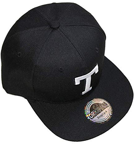 Buchstaben Initialen Snapback Cap Black & White (T)